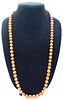 Pearl Necklace, Amber colored