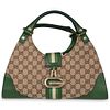 Gucci Canvas and Leather Handbag