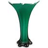 Art Nouveau Green Large Glass Vase