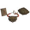 (3 Pc) Antique Asian Silver Miscellaneous Jewelry Set