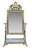 French Palatial Gilt Bronze Table Mirror
