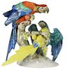 Hutschenreuther Selb German Porcelain Parrots