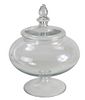 Lidded Clear Glass Canister