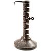 c. 1740 Colonial America Iron and Wood Courting Candle Holder Lighting Device