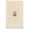 Carte de Visite Photograph of Abraham Lincoln Housed inside an Embossed Frame