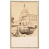 Capitol Building Washington, DC Photo In Lincoln Assassination Mourning Bunting