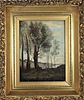 19th C. French Barbizon Landscape, Oil on Panel