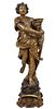 Large Antique Italian Wood Carved Angelic Figure