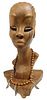 Wood Carved African Bust
