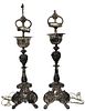 (2) Baroque Style Silver Lamps