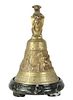 Middle Eastern Bronze Bell on Marble Base