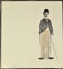 Charlie Chaplin, Indistinctly signed, Mixed Media