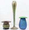 (3) Art Glass Bud Vases