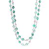 An Impressive 80.00 ctw Emerald & Diamond Chain