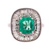 An Untreated 2.35 ct Emerald & Diamond Ring in 14K