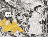 Red Grooms "Cafe Manet" Etching, Signed Edition