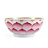 18th C. Chinese Famille Rose Porcelain Lotus Bowl