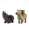 Grp: 2 Archaic Style Chinese Bronze Animals