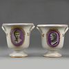 Pair of Large Royal Vienna Classical Handled Porcelain Vases