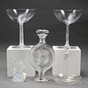 Grp: 5 Rene Lalique Frosted Glass Wares