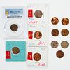 Grp: 12 Pennies Flying Eagle & Lincoln