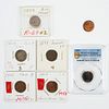 Grp: 7 Indian Head Pennies One Cent Coins