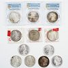 Grp: 12 Silver Morgan Dollars Coins