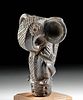 20th C. Cameroon Grassfields Pottery Elephant Pipe-Bowl