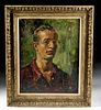 Framed Signed William Draper Self Portrait, 1941