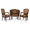 A Louis XV-style Parlor Suite with Needlework Upholstery