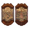 A Pair of George II Needlepoint Sconces