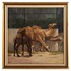 Nathaniel K. Gibbs. "Camels of Druid Hill," oil