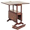 Dutch Marquetry Two-Tier Drop Leaf Table