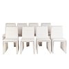Eight CB2 Contemporary Dining Chairs