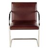 Knoll Contemporary Leather & Chrome Arm Chair