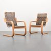 Pair of Alvar Aalto Cantilever Arm Chairs
