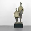 Monumental Chaim Gross Figural Bronze Sculpture, 68"