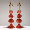 Pair Murano Lamps, Manner of Barovier & Toso