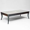 Large Marble Geometric Inlaid Low Table