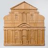 Carved Wood Model of a Neoclassical FaÃ§ade