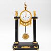 French Gilt-Bronze-Mounted Marble Mantel Clock