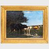 Continental School: Landscape with Cows