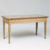 Italian Late Neoclassical Faux Marble, Painted and Parcel-Gilt Center Table