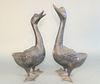Pair of Cast Iron Geese Garden Ornaments
height 17 1/2 inches, width 6 1/2 inches, depth 11 1/2 inches
Provenance: The Estate of Diana Atwood Johnson