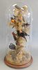 Victorian Taxidermy Bird Group
having glass dome over 15 different types of stuffed taxidermy birds on moss tree
total height 29 inches