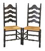 Set of Eight Ladderback Side Chairs
height 45 inches
Provenance: The Estate of Diana Atwood Johnson