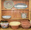 Group of Ten Large Ceramic Planters and Bowls
ton include one cloisonne planter, one Italian fish platter and a large red Chinese bowl
height 10 1/2 i