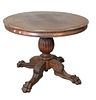Victorian Style Round Mahogany Center Table
with ball and claw feet
height 29 inches, diameter 42 inches
Provenance: Thirty-five year collection of Da