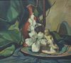 William Lester Stevens (American, 1888 - 1969)
still life with cupid
oil on canvas laid on board
signed lower right W. Lester Stevens
18" x 19 1/2"
Pr