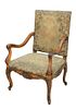 Louis XV Style Open Armchair
having needlepoint and petitpoint upholstery
height 44 inches